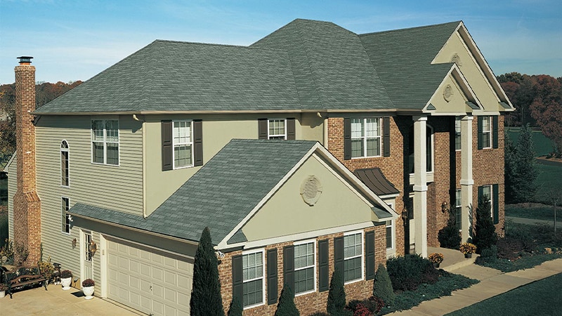 Home with GAF roof shingles